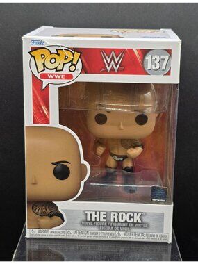 Funko Pop WWE The Rock 137 Vinyl Figure Collectible Boxed